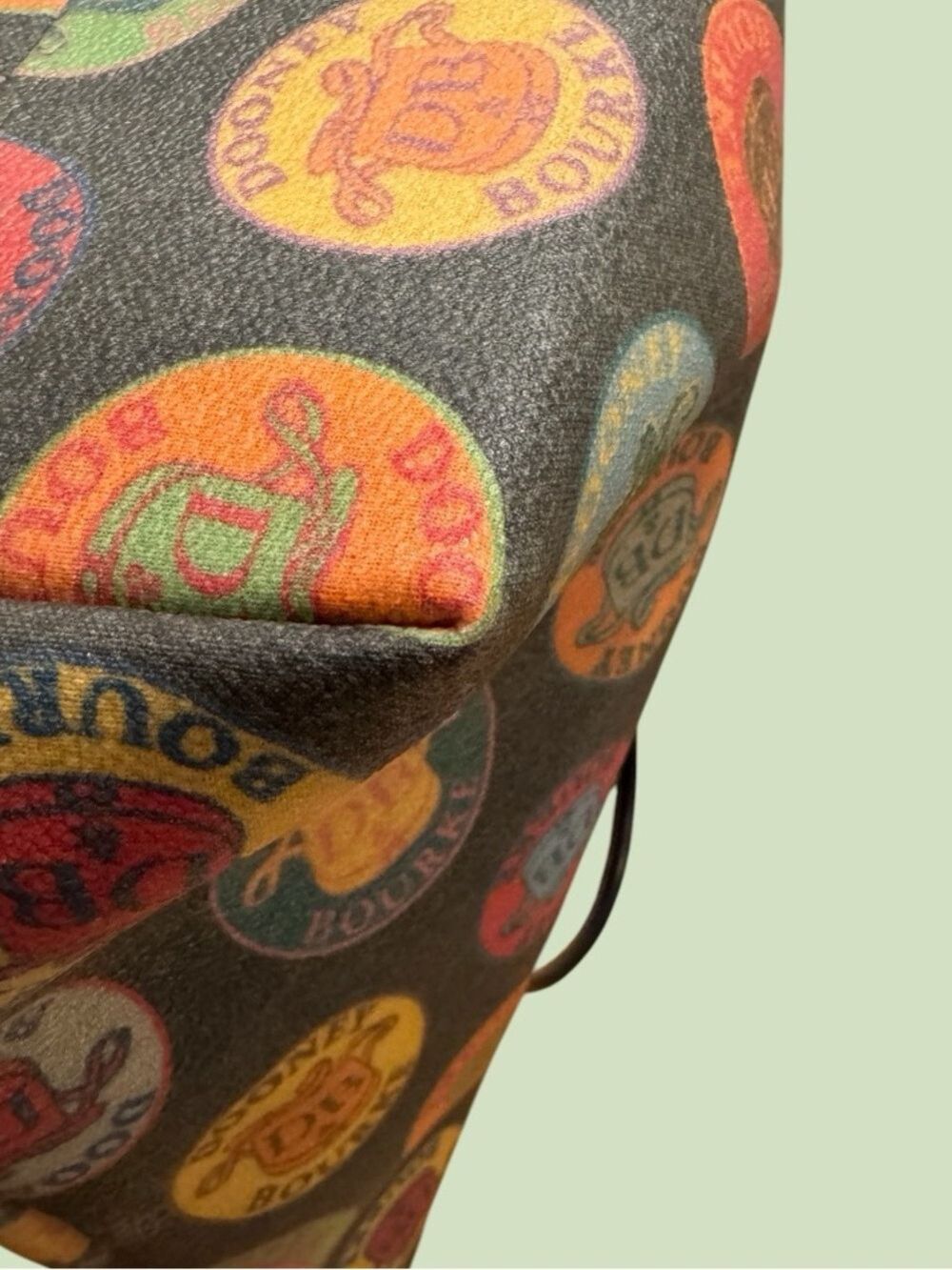 Dooney & Bourke Multicolor DB Medallion Coated Canvas Tote Shoulder Bag - Picture 11 of 16